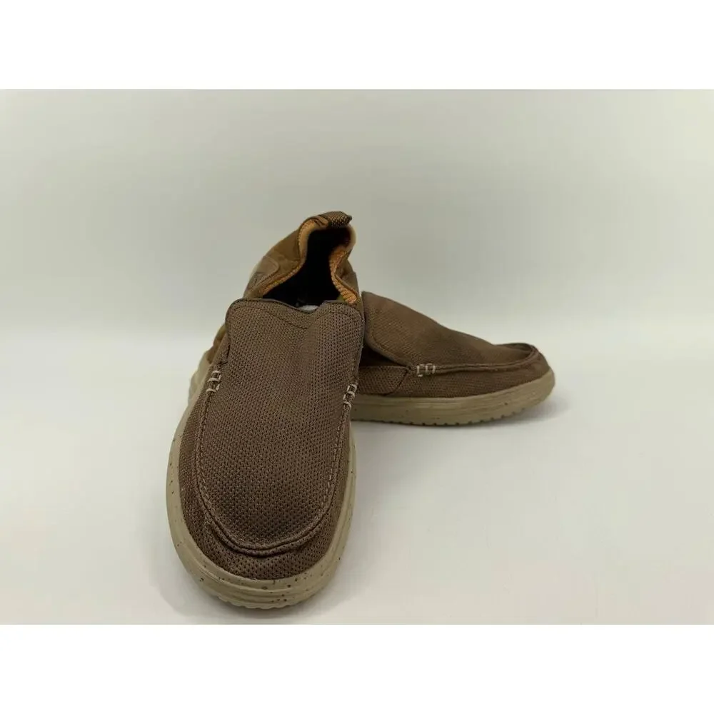 Skechers Proven Renco 204568 Mens 10.5 Brown Slip On Loafers Goga Mat Arch